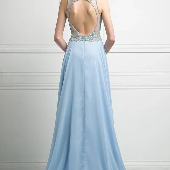 Beaded Chiffon Empire Waist Dress CNCK78